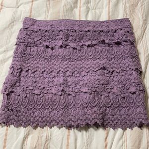 AEO purple lace skirt